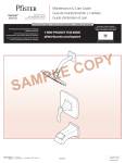 Pfister 8P8-WSVNSK Use and Care Manual