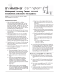 Symmons SLW-4412 Instructions / Assembly