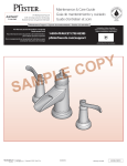 Pfister F-049-YW2K Use and Care Manual