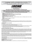 ECHO MS-400 Use and Care Manual