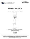 Glacier Bay VWD2266W-2-HDU Use and Care Manual