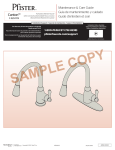 Pfister F-529-7CNY Use and Care Manual