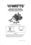 Watts 500800 Instructions / Assembly