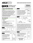 Holdrite QS-120-H Installation Guide