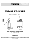 Everbilt SP05002VD Use and Care Manual