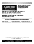 Gladiator GAGB272DZW Instructions / Assembly