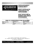 Gladiator GAGB54SBYG Instructions / Assembly