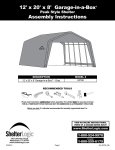 ShelterLogic 62790 Instructions / Assembly