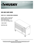 Husky HOTC5211B1QBD Use and Care Manual