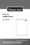 Magic Chef MCUF3W2 Use and Care Manual