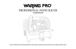 Waring Pro FS1000 Use and Care Manual