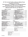 Whirlpool WET4024EW Installation Guide