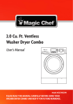 Magic Chef MCSCWD20W Use and Care Manual