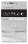 Frigidaire FFHT1831QQ Use and Care Manual