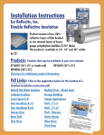 Reflectix BP48025 Installation Guide