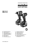 Metabo SSW18 LT 5.2 Use and Care Manual