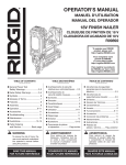 RIDGID R09892-AC848695 Use and Care Manual