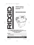 RIDGID WD3050 Instructions / Assembly