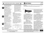 Florida Pneumatic FP-711A Use and Care Manual