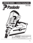 Paslode 9999 Use and Care Manual