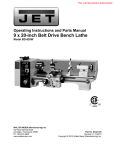 JET 321376 Use and Care Manual