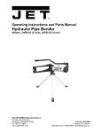 JET 331910 Use and Care Manual