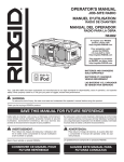 RIDGID ZRR84082 Use and Care Manual