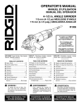 RIDGID R1006 Use and Care Manual