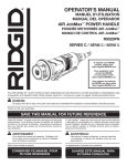 RIDGID R9020PNK-8223405 Use and Care Manual
