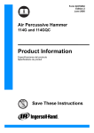 Ingersoll Rand 114GQC Use and Care Manual