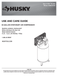 Husky HS5181 Use and Care Manual