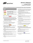 Ingersoll Rand P1IU-A9 Use and Care Manual