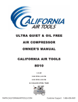 California Air Tools 8010 Use and Care Manual