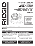 RIDGID OF50150TS-R040SCA Use and Care Manual