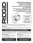 RIDGID OL40135SS Use and Care Manual