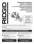 RIDGID GP80145SW-R9020PNK Use and Care Manual