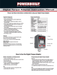 Powerbuilt 940962 Use and Care Manual