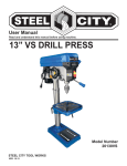 Steel City 20130VS Use and Care Manual