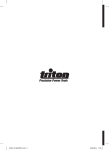 Triton T20TP02 Use and Care Manual