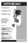 Porter-Cable PXCMF220VW Use and Care Manual