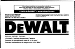 DEWALT DCT412S1 Use and Care Manual