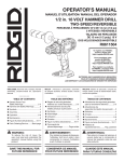 RIDGID R9616 Use and Care Manual