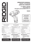 RIDGID R82230SB Use and Care Manual