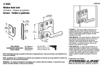 Prime-Line U 9935 Instructions / Assembly