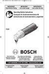Bosch 1530 Use and Care Manual