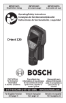 Bosch D-tect 120 Use and Care Manual