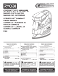 Ryobi P401 Use and Care Manual