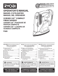 Ryobi P400 Use and Care Manual