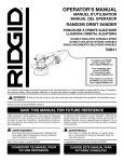 RIDGID ZRR2611 Use and Care Manual