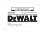 DEWALT DWV012 Use and Care Manual